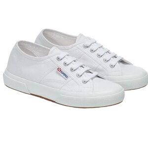Superga White Canvas Low-Top Sneakers